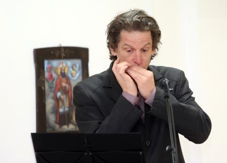 IGOR GORNIK IN OTVORITEV RAZSTAVE 24 FOTO LJUBO VUKELIČ